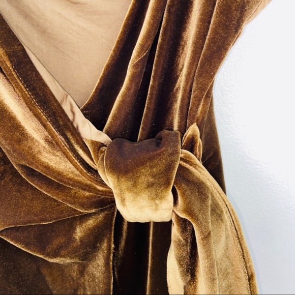 NWT House of CB London Velvet Wrap Dress (M) 045 - Picture 7 of 8